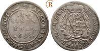 1/12 Taler Leipzig 1698 EPH Sachsen: Friedrich August I, 1694-1733: ss