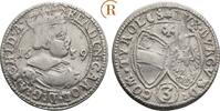 Habsburg: 3 Kreuzer Hall Erzherzog Ferdinand Karl, 1632-1662: -