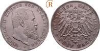 Kaiserreich: Württemberg: 5 Mark Wilhelm II, 1891-1918: -