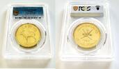 Oman 75 Omani Rials Oman – 1976 (AH1397) – 75 Omani Rials – Arabian Tahr – Gold – PCGS MS68 -