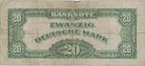 Deutschland 20 DM Deutsche Mark 1949 Ro 260 P/B BDL