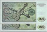 Deutschland 20 DM Deutsche Mark 1970 Ro 271a GC/E Pair - Pärchen folgende Nummer - seltenere Variante