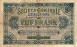 Deutschland / Belgien 5 Francs 1915 Ro 435 P88 Serie A