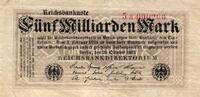 Deutschland Ro 120b FZ:H BZ:5  RRRRR 5 Milliarden Mark 1923 