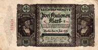 Deutschland Ro 89F E/Ha  2 Mulionen 2 Millionen Mark 1923 
