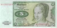 Deutschland Ro 269a B/P 1732713 seltene Variante 5 DM Deutsche Mark 1970 