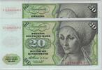 Deutschland 20 DM Deutsche Mark 1960 Ro 264c J/J Pair - Pärchen nachfolg... 86.70 £  +  4.64 £ shipping