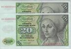 Deutschland 20 DM Deutsche Mark 1970 Ro 271a GC/E Pair - Pärchen folgend... 104.03 £  +  6.37 £ shipping