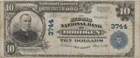 USA Vereinigte Staaten Fr 625a Second National Bank Hoboken 3744 10 Dollar 1907 