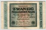 Deutschland 20 Milliarden Mark 1923 Ro 115bx FZ:HM BZ:7 schwarz nicht im... 303.43 £  +  9.84 £ shipping