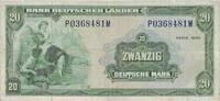 Deutschland 20 DM Deutsche Mark 1949 Ro 260 P/M ---K2  65.02 £  +  4.64 £ shipping