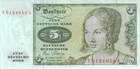 Deutschland 5 DM Deutsche Mark 1980 Ro 285b Y/A Replacement / Ersatznote... 10.40 £  +  4.64 £ shipping