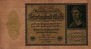 Deutschland Ro 69e FZ:B BZ:19 Papier Braun RRR 10000 Mark 1922 