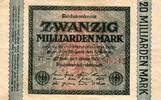 Deutschland Ro 115a FZ:ZY BZ:47 RRR 20 Milliarden Mark 1923 