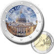 Papa Franciscus Vaticano Euro Colour Coins & Souvenir Banknote AGAB - Set of 3