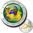 2 Euro Coloured Coin Set of 5 in Presentation Box - Football Stars
