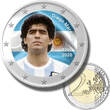 2 Euro Coloured Coin Set of 5 in Presentation Box - Football Stars