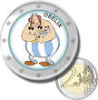 2 Euro Coloured Coin Set of 5 in Presentation Box - Cartoons 2