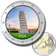 2 Euro Coloured Coin Set of 5 in Presentation Box - Italian Cities and Italy Sights