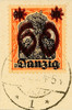 Danzig 30 Pf 60 on with double overprint (once feebler) sound on piece, abridged certificate with photo Soecknick BPP genuine, postmark gen -