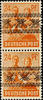 Bizone 24 Pfg. Ribbon type overprint, vertical pair, above inverted, at the bottom normal overprint, mint never hinged expertized Schle -