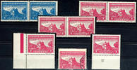 Serbien Postal stamps over 3 Din. (dark cobalt blue and reddish lilac) from the monasteries series with plate flaws and accidents in pri -