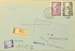 Serbien Mixed franking from 2 Din. With 7 Din. On properly franked domestic registered letter to Betschkerek with dispatch postal stamp -