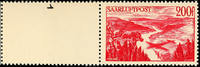 Saargebiet 200 F airmail with blank field left impeccable mint never hinged, Michel 150.- -