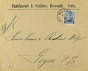 Deutsche Post in der Türkei 1 Piaster on 20 Pfg Reichspost, overprint type II, single franking on legitimate business letter from BEIRUT DP 11.6.03 to Germany -