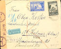Serbien Mixed franking from 4 Din. With 16 Din. On properly franked airmail foreign countries R letter the 2nd weight step over 20 g to -