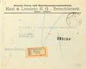 Serbien Mixed franking from 2 Din. With 4 Din. (pair) on the letter back of a properly franked foreign countries R covers to Prague in t -