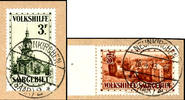 Saargebiet 40 C. To 5 Fr. Peoples help complete on pieces, some with margin of sheet, clean centric cancellation NEUNKIRCHEN 18.4.33, in -