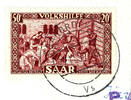 Saargebiet 8 plus 2 Fr. - 50 plus 20 Fr. Peoples help complete on pieces, neat cancelled SAARBRUECKEN 27.11.50, new photo expertize Ney VP -