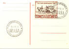 Saargebiet 15 Fr. IBASA on postal not transported maximum card with first day special cancel SAARBRUECKEN 23.4.50, sound, new photo exper -
