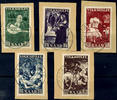 Saargebiet 12 plus 3 to 50 plus 20 Fr. Peoples help complete on pieces, clean centric cancellation SAARBRUECKEN 23.11.51, sound, new phot -