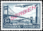 Serbien 0, 50 D. To 50 D. Airmail complete, mint never hinged, superb, Michel 280.- -