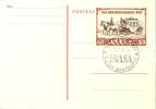 Saargebiet 15 Fr. IBASA on postal not transported maximum card with first day special cancel SAARBRÜCKEN 23.4.50, in perfect condition, n -