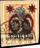 Danzig 60 on 30 Pfg Germania with double overprint (once feebler) on on piece choise copy, signed Infla Berlin and Kniep BPP (200,-) -