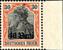 Rumänien 15 B. On 15 Pfg. -40 B. On 30 Pfg. Without overprint M. V. I. R. complete mint never hinged, uniform from right margin of she -