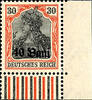 Rumänien 15 B. On 15 Pfg. -40 B. On 30 Pfg. Without overprint M. V. I. R, complete mint never hinged, 15 B. From right margin, 40 B. Fr -