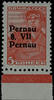 Estland - Lokalausgabe Pernau 5 Kop. With overprint error IV in lieu of year date in the 3. Line another ′Pernau′ with lower margin, sheet the -
