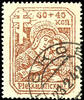 Rußland 60 Kop. Plus 40 Kop. City kindergarten, red-brown, white paper with yellowish gum, plate flaw I X in lieu of K in NCKOB, neat -