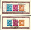 Alliierte Besetzung Arsenal souvenir sheet pair with special cancel -