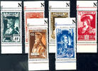 Flämische Legion Plus 5 Fr. Plus 100 Fr. Pictures of emperors, complete mint never hinged with margin of sheet above and at the bottom, Michel 26 -