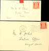 Guernsey 1 d red on 2 printed matters with Mixed. Cancel guernsey 6.4.43 respectively 20.7.43 -