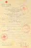 Rotkreuz-Nachrichten Messaging from 31.3.42 on form from German red cross from guernsey to England and return with reply from well with various cens -