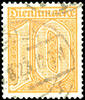 Deutsches Reich Dienstmarken 10 Pfennig orange, used Cologne. 8.23 12-1 N f, faultless condition, expertized Oechsner BPP, Michel 600.- -