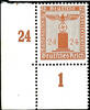 Deutsches Reich Dienstmarken 24 Pfg eagle on base brown orange, with horizontal gum rippling, sound mint never hinged corner margin stamp lower left, experti -