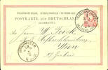 Deutsche Post in der Türkei - Vorläufer 10 Pfennig Forerunner postal stationery with cancellation CONSTANTINOPEL 1 German post, commercially to Vienna with arrival postmark, co -