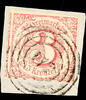 Thurn & Taxis Nummernstempel 172 - ADDRESSED INFORMALLY, on piece with having bright colours, all around wide margined, from upper margin sringing 3 Kr. Ro -